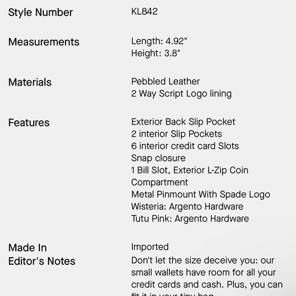 Kate Spade Pink Wallet - Picture 6 of 6